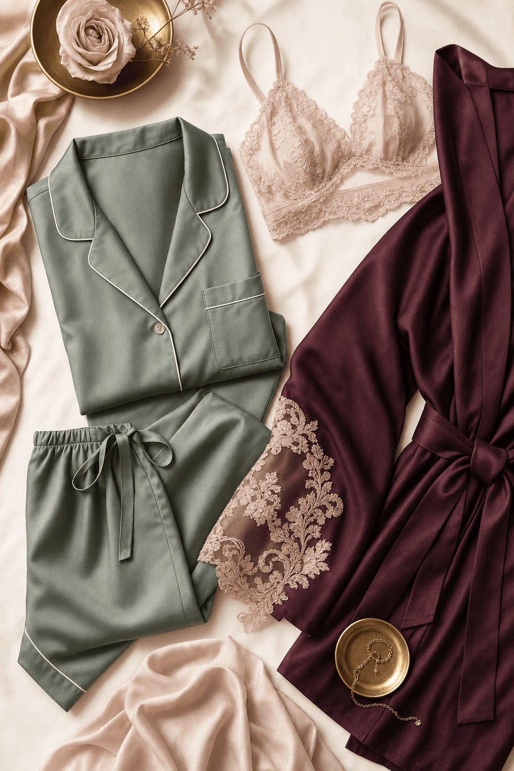 Sogni D’oro women’s collection: silk and lace sleepwear and lingerie