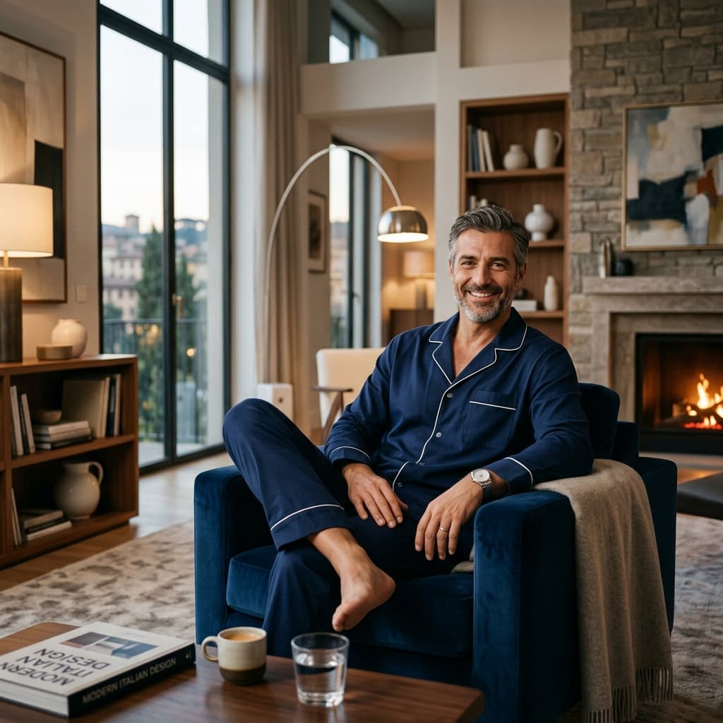 Sogni D’oro men’s collection: cotton and flannel sleepwear and underwear