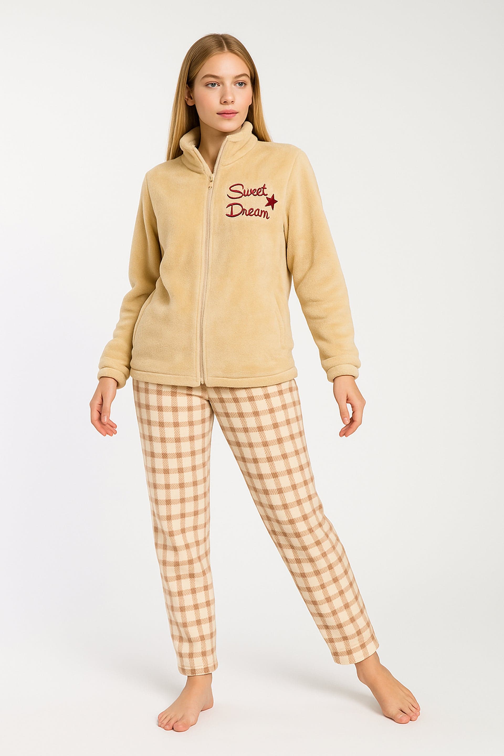 Pigiama Bimba Flannel Aperto C/Zip Ines