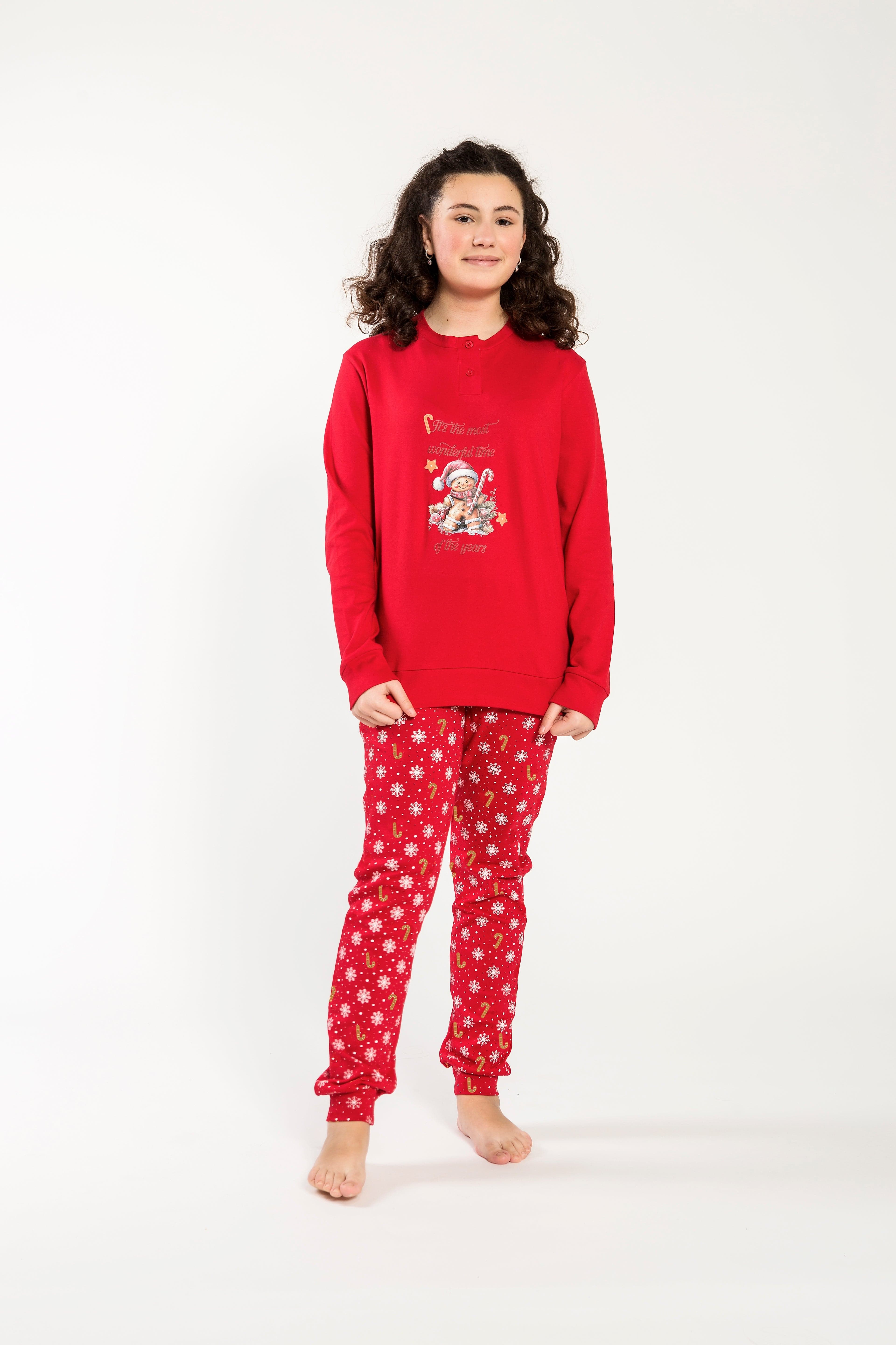 Pigiama Bimba Interlock Xmas Ginger