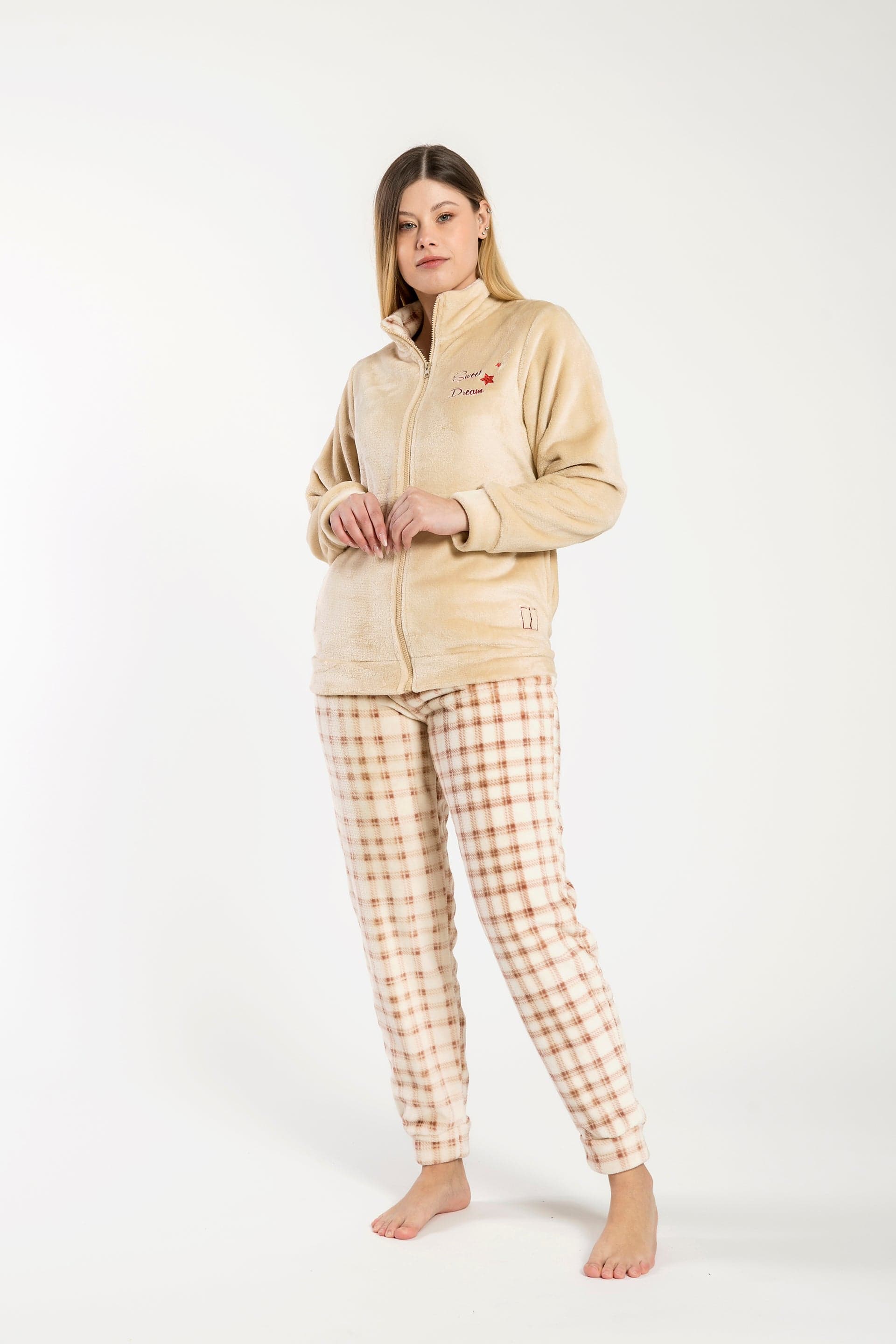 Pigiama Calibrato Flannel Aperto C/Zip Ines
