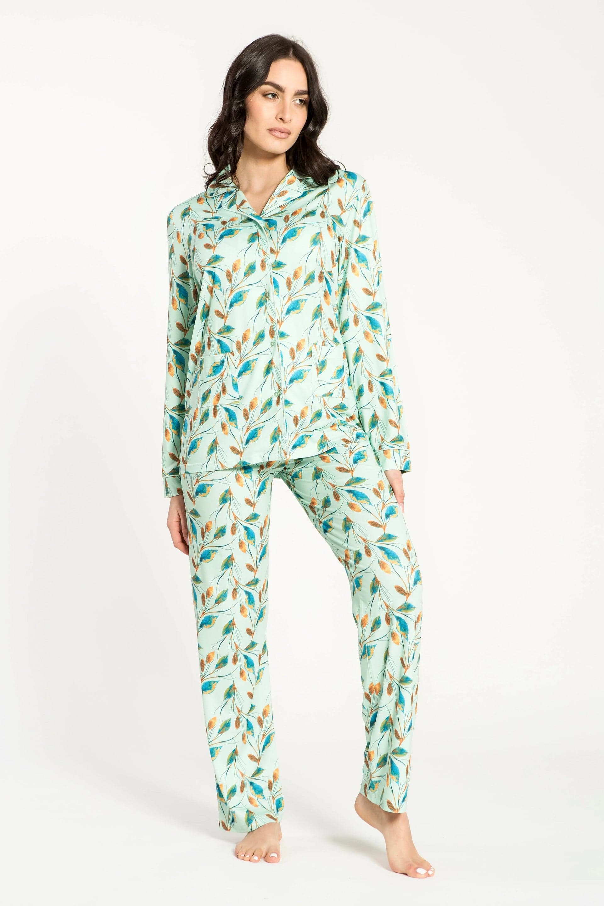 Pigiama Donna Milk Silk Aperto Foliage
