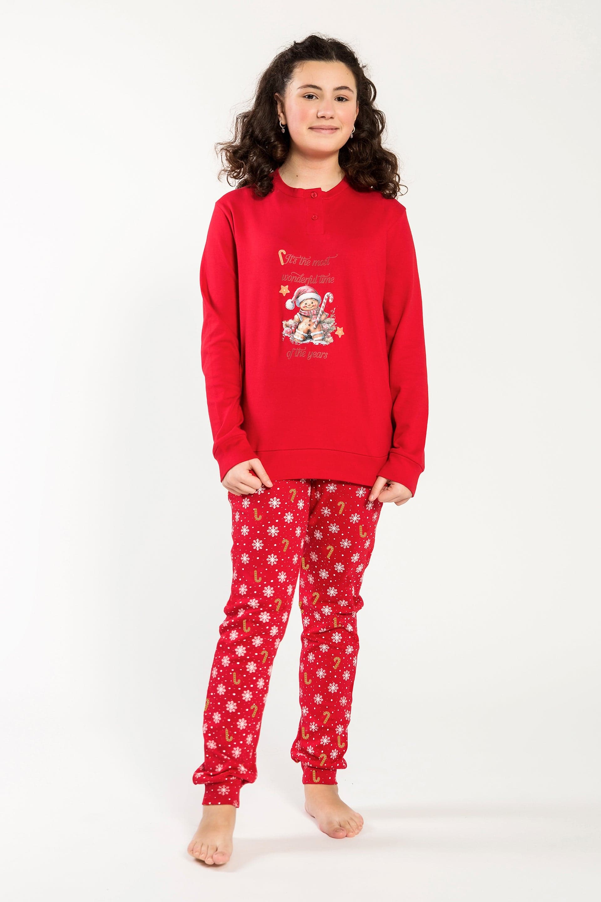 Pigiama Ragazza Interlock Xmas Ginger