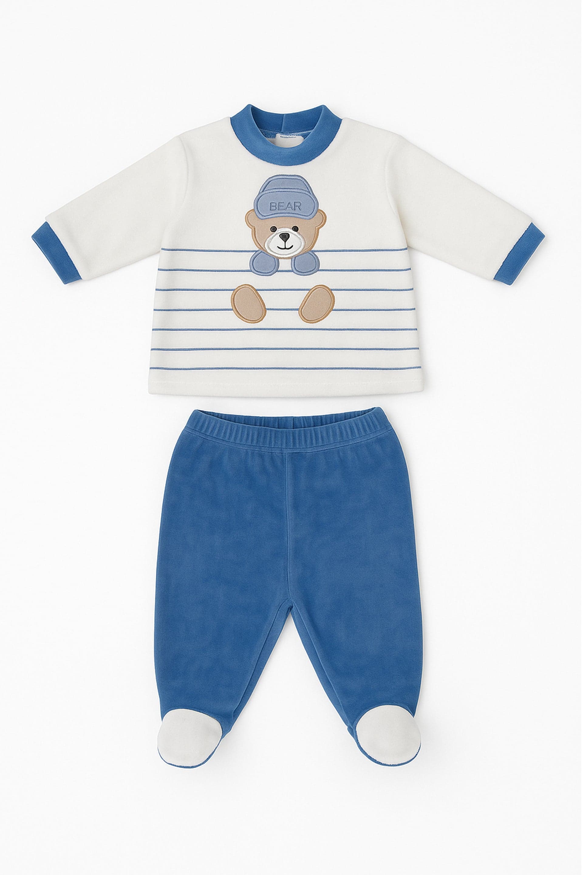 Completino velour baby bear