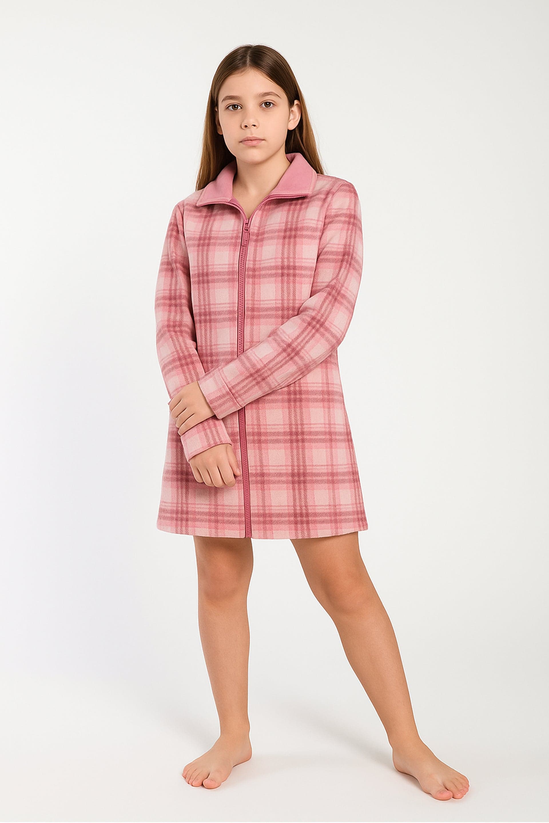 Vestaglia Bimba Micropile C/Zip Estela
