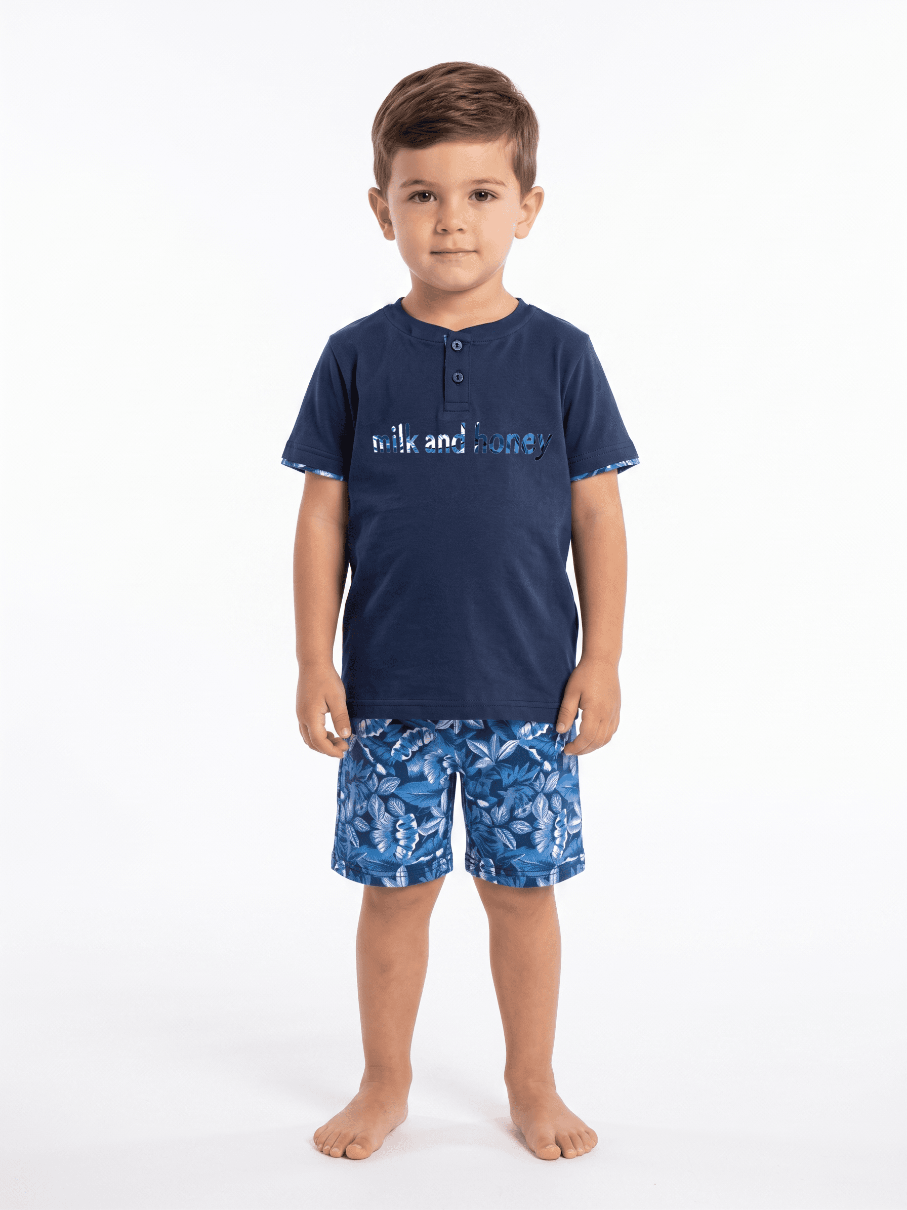 Pigiama bambino manica corta THIAGO — Blu Navy