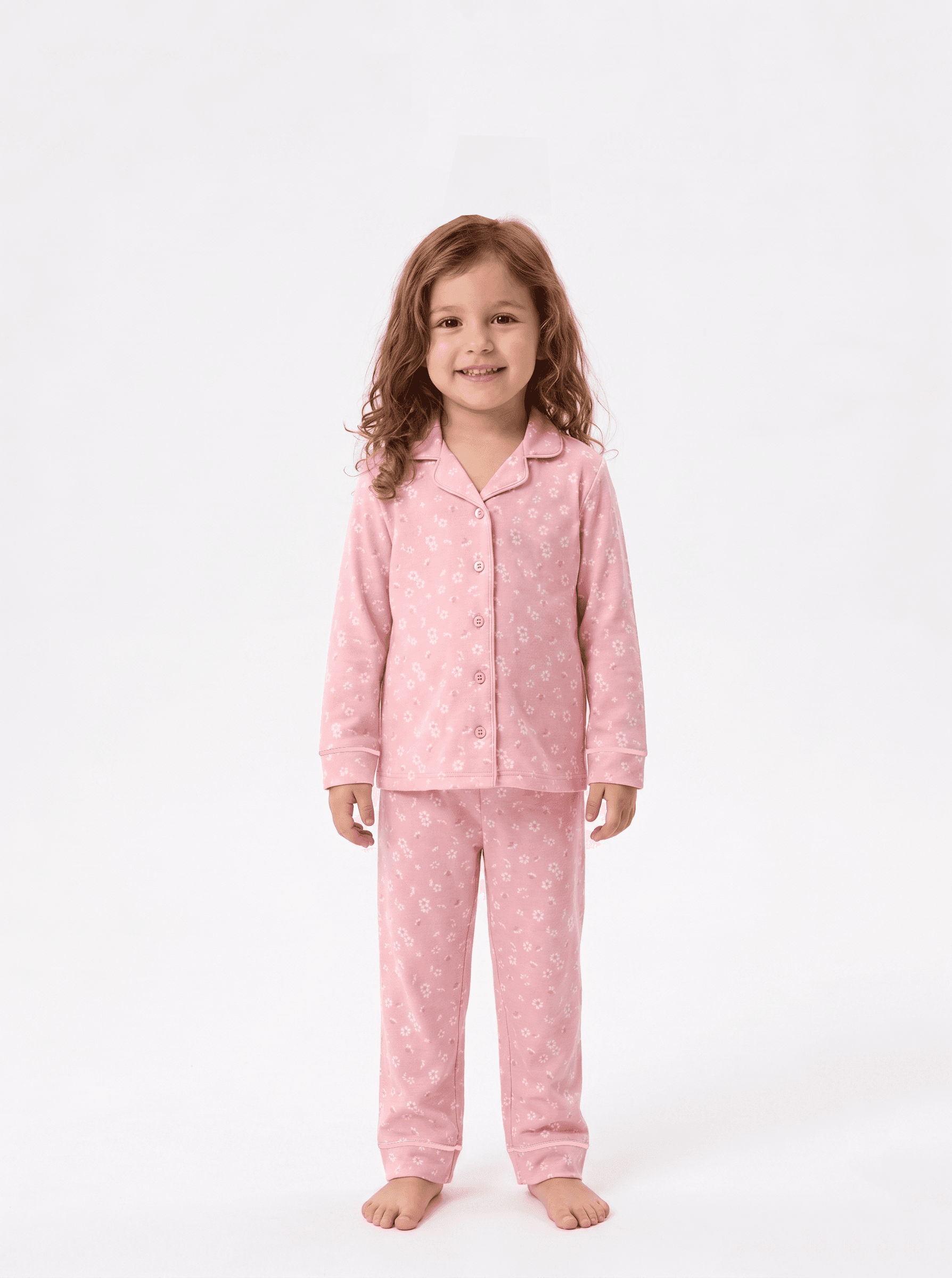 Pigiama bambina manica lunga aperto ANAIS — Malva