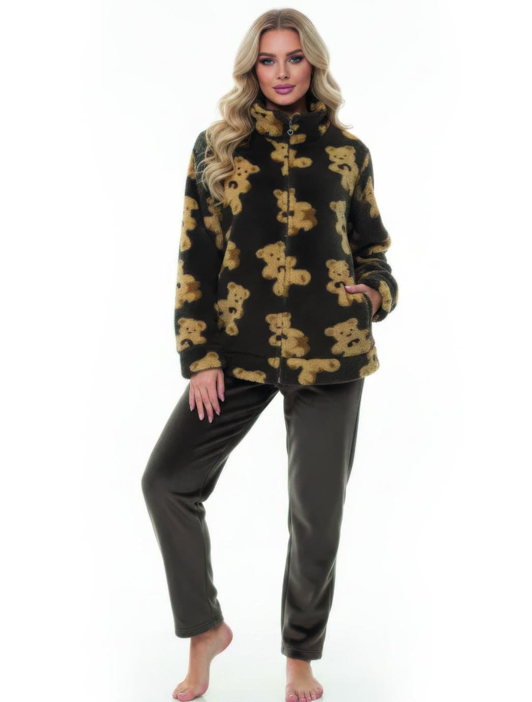Women's Pyjamas zip Sherpa line Winnie