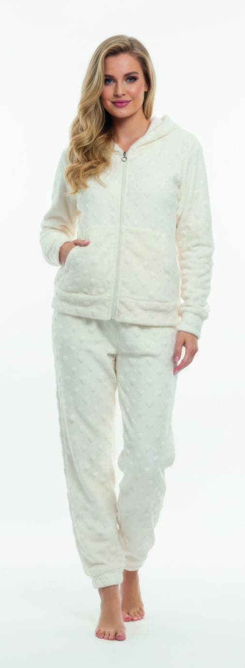 Tuta con zip e cappuccio donna Flannel linea Kalp