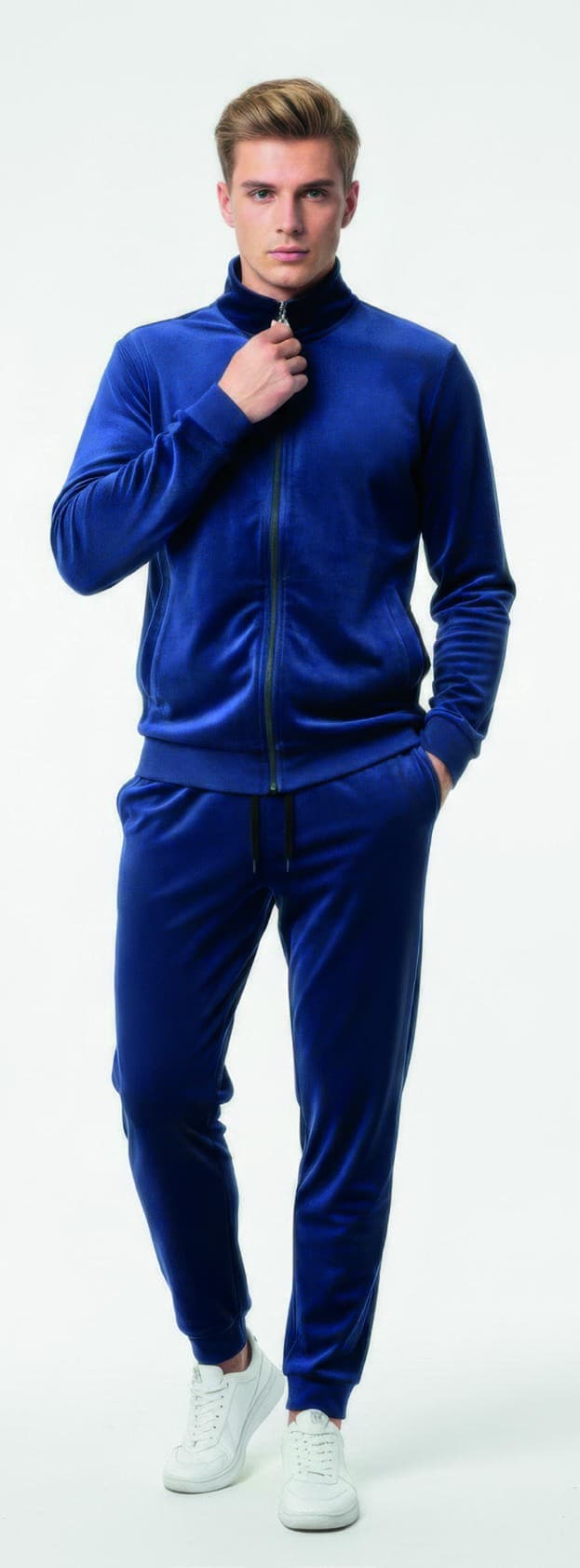 Men's Loungewear set zip & hooded velvet line Humble
