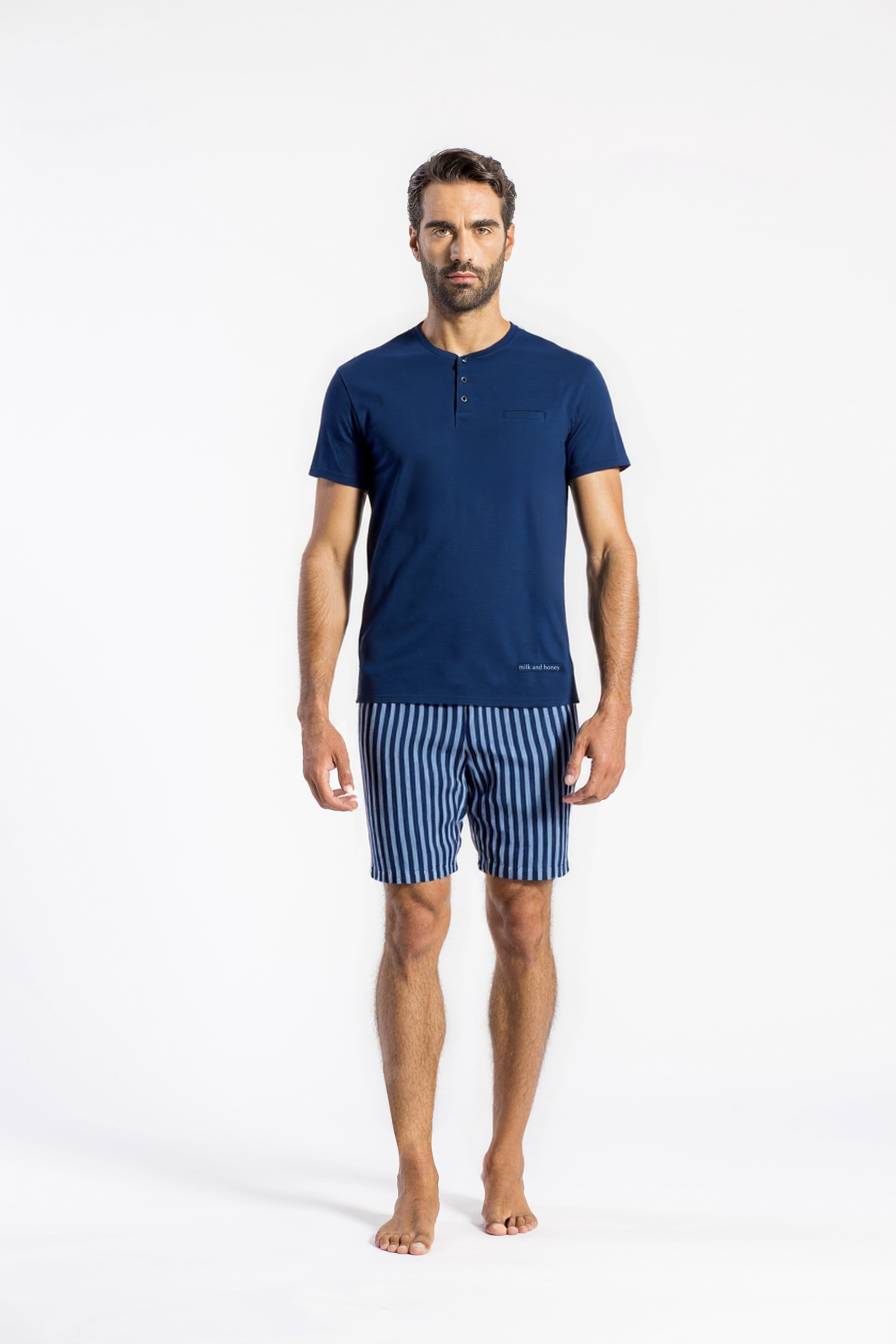 Pigiama uomo manica corta MIGUEL — Blu Navy